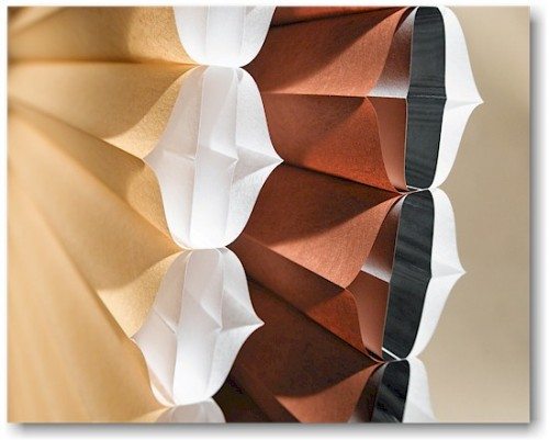 Duette Architella honeycomb within honeycomb fabric closeup