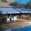 dual durasol awnings with pool