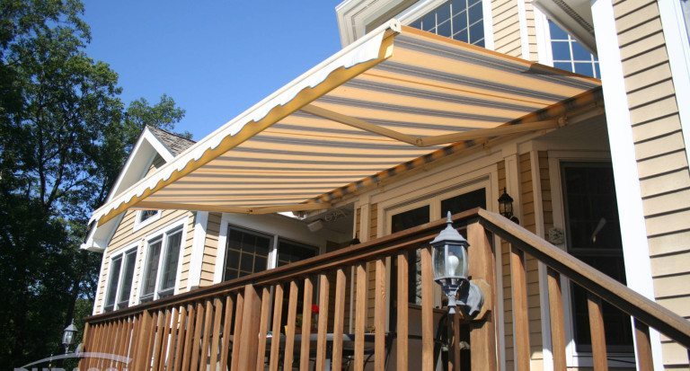 Durasol Retractable Patio Awning yellow