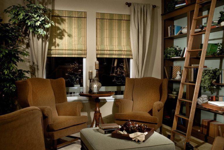 Hi-tech roman shades with top down bottom up