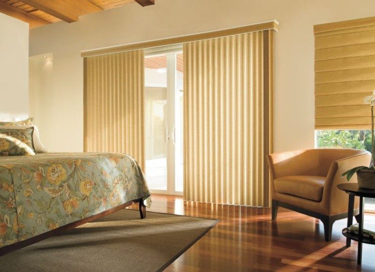 kirsch vertical blinds bedroom warm