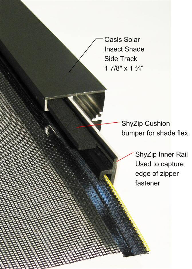 Insolroll Oasis ShyZip track detail photo