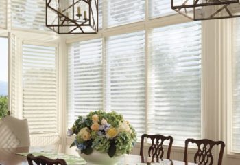 Silhouette window shades dining room