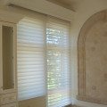 Silhouette motorized shades in the Bathroom