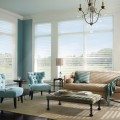 Silhoutte sheer shades living room