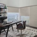 Silhouette sheer shades home office