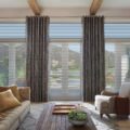 Silhouette sheer shadings with draperies drapes