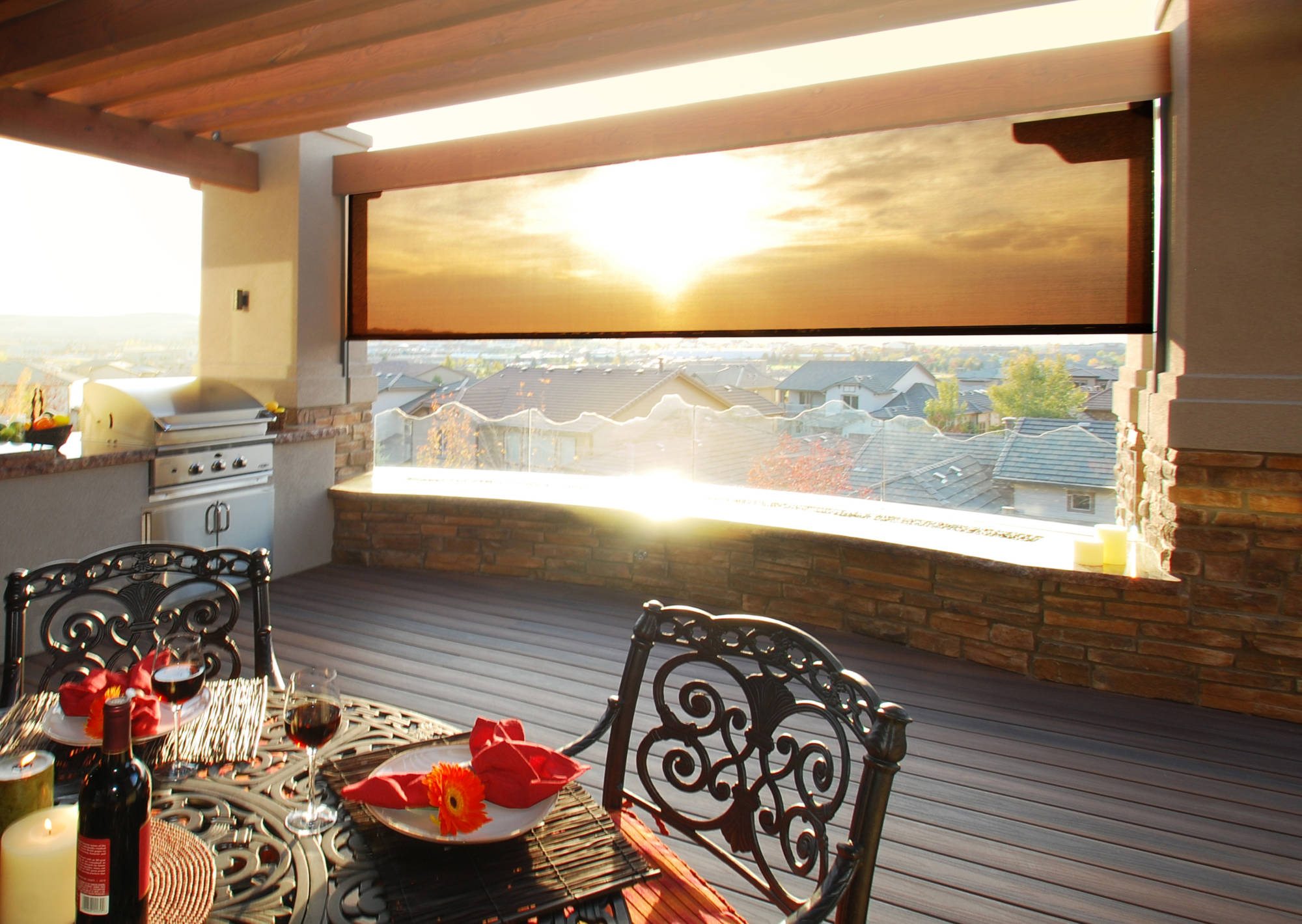 Oasis 2800 Patio Shade made by Insolroll Window Shading Systems in Louisville, CO