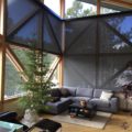 Insolroll Solar Shades living room Christmas tree
