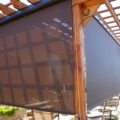 Oasis 2800 patio shades on pergola structure