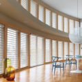 Silhouette sheer shadings modern dining curved