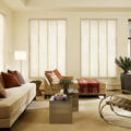 Skyline vertical window shades living room