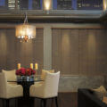 Skyline vertical shade panels winter glow dining room