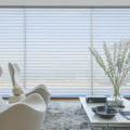 Silhouette sheer shades modern living room
