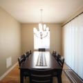 Skyline gliding window panels minimalist dining room