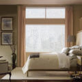 Skyline gliding window panels pattern bedroom