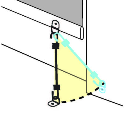 Insolroll Oasis 2600 bungee tie down mounting diagram