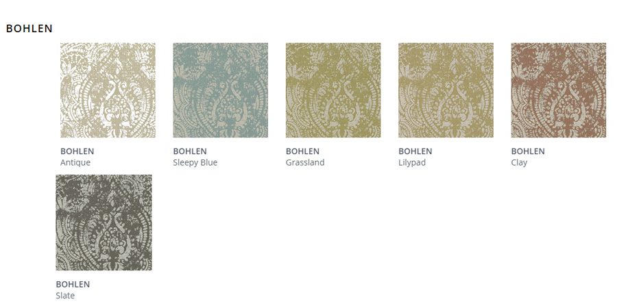 Design Studio Bohlen fabric swatches