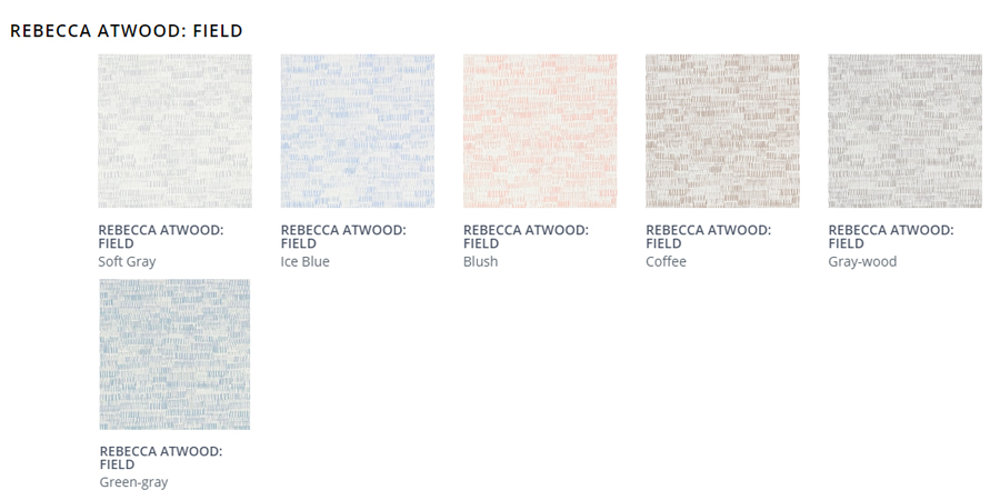 Design studio field fabric color swatches