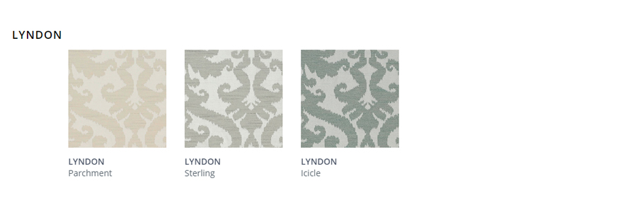 Design studio Lyndon fabric color swatches