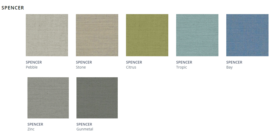 Design studio spencer fabric color swatches