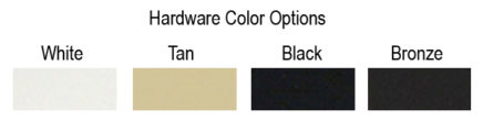 Insolroll Oasis hardware color options