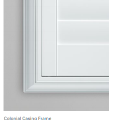 New style shutters colonial frame detail