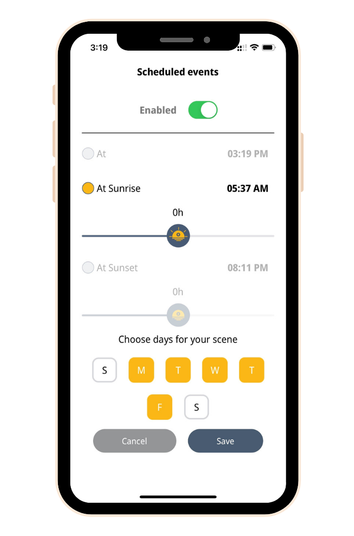 Somfy Tahoma Scheduling