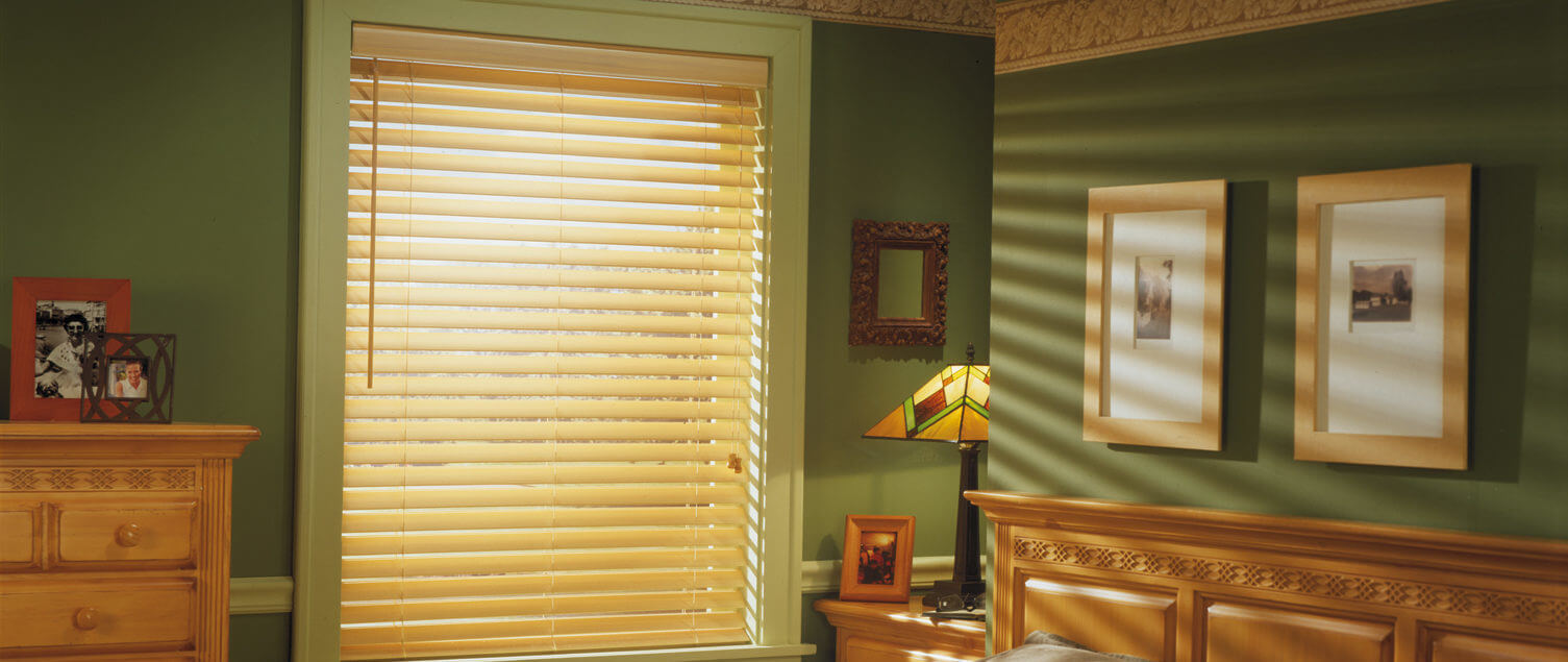 Comfortex faux wood blinds