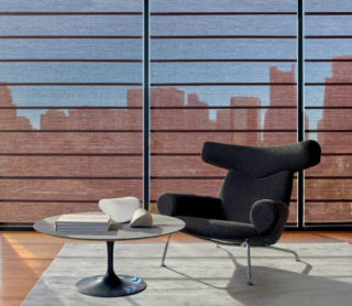 Alustra dark fabric Architectural Roller Shades