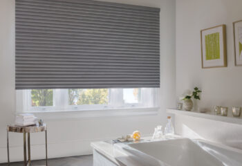 Hunter Douglas Sonnette honeycomb roller shade dark blackout fabric