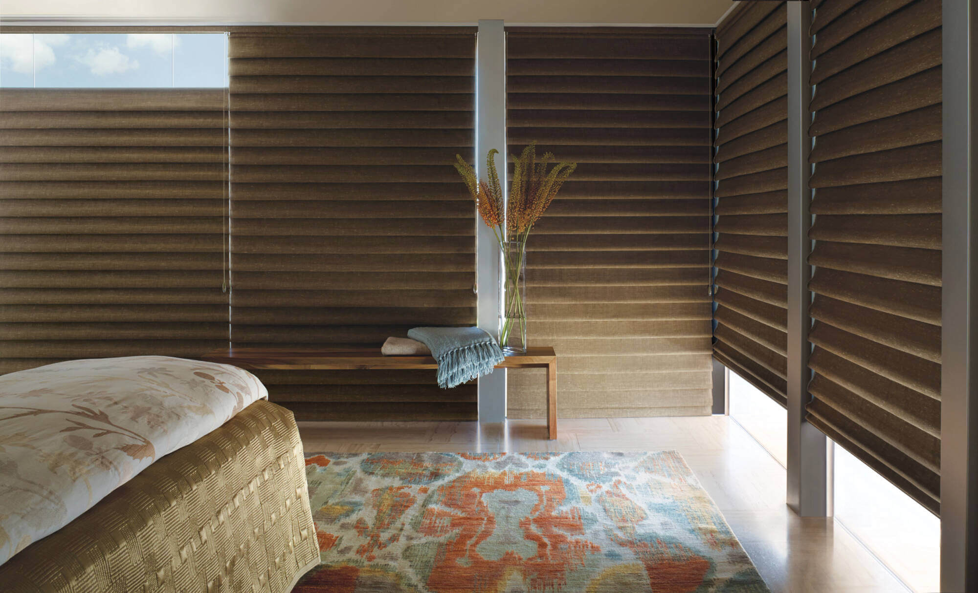 Vignette modern roman shades room-darkening fabric