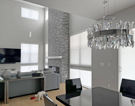 Decorative translucent roller shades made by Innovative Openings in Louisville, CO