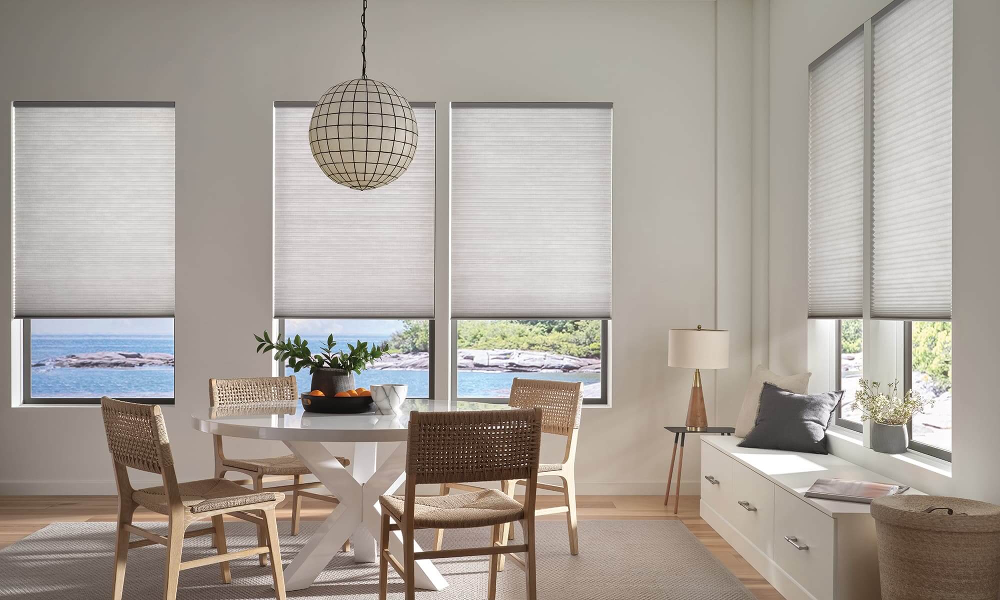 Dining room hunter douglas window treatments