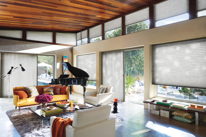 Angled windows with Duette Honeycomb Shades