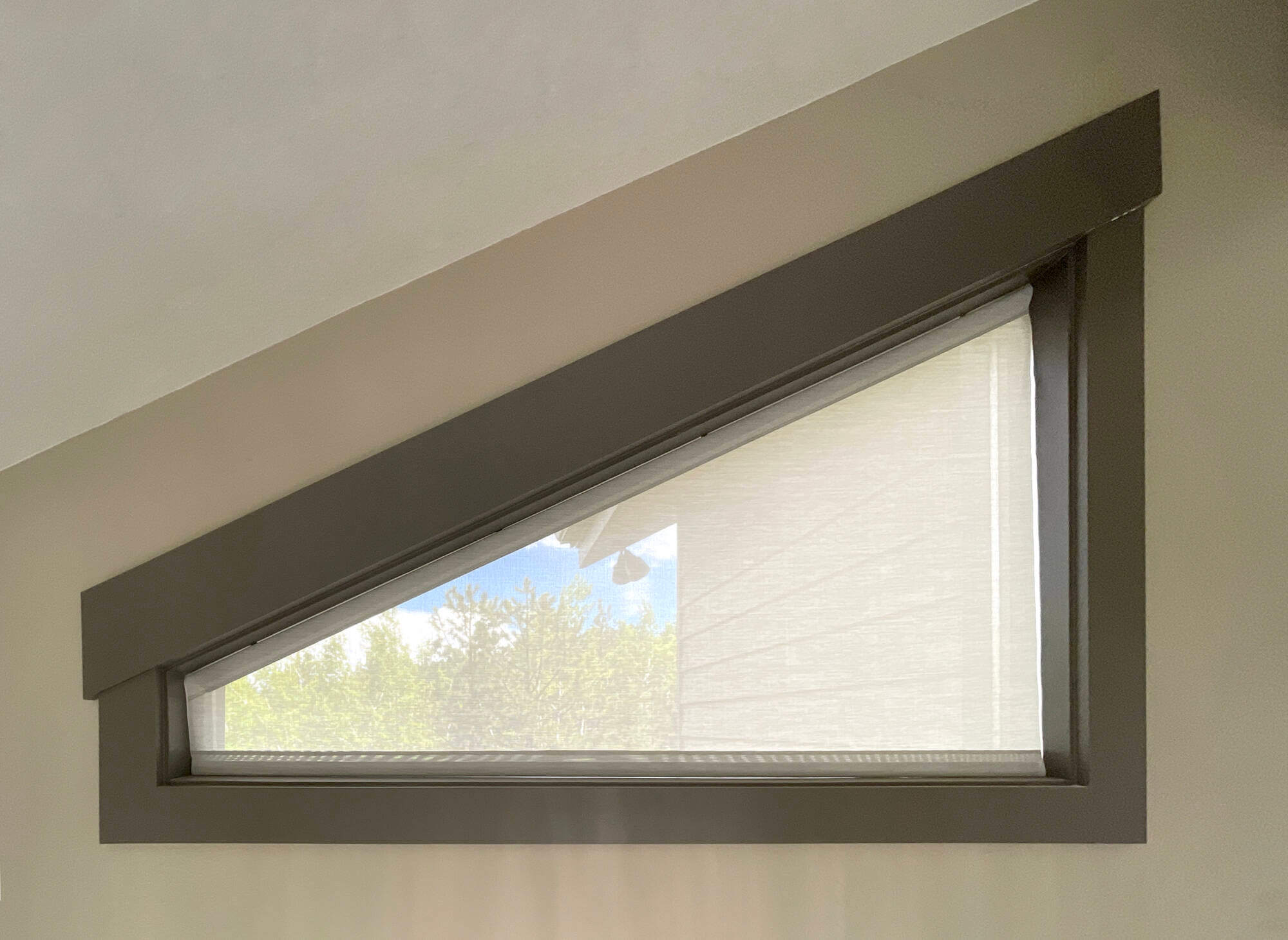 Silhouette translucent shades bathroom privacy by Innovative Openings