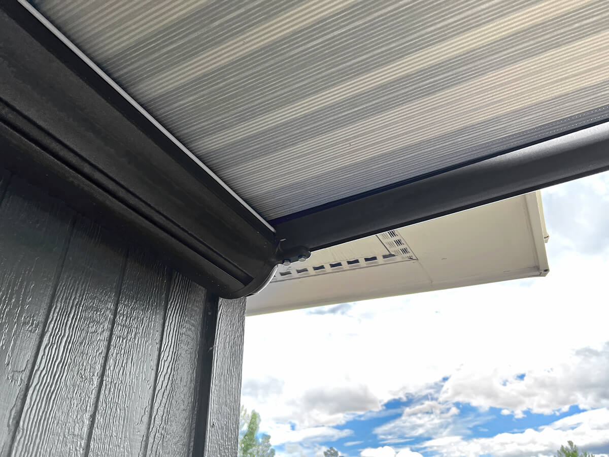 Durasol Regal awning with Eolis Wind Sensor