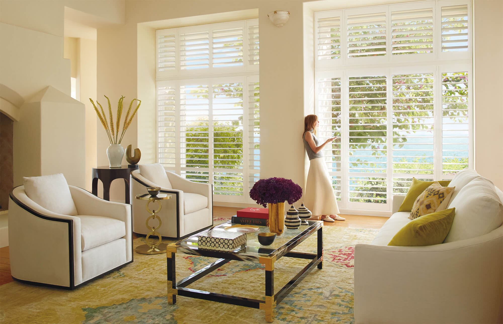 Palm Beach Shutters PowerView Living room