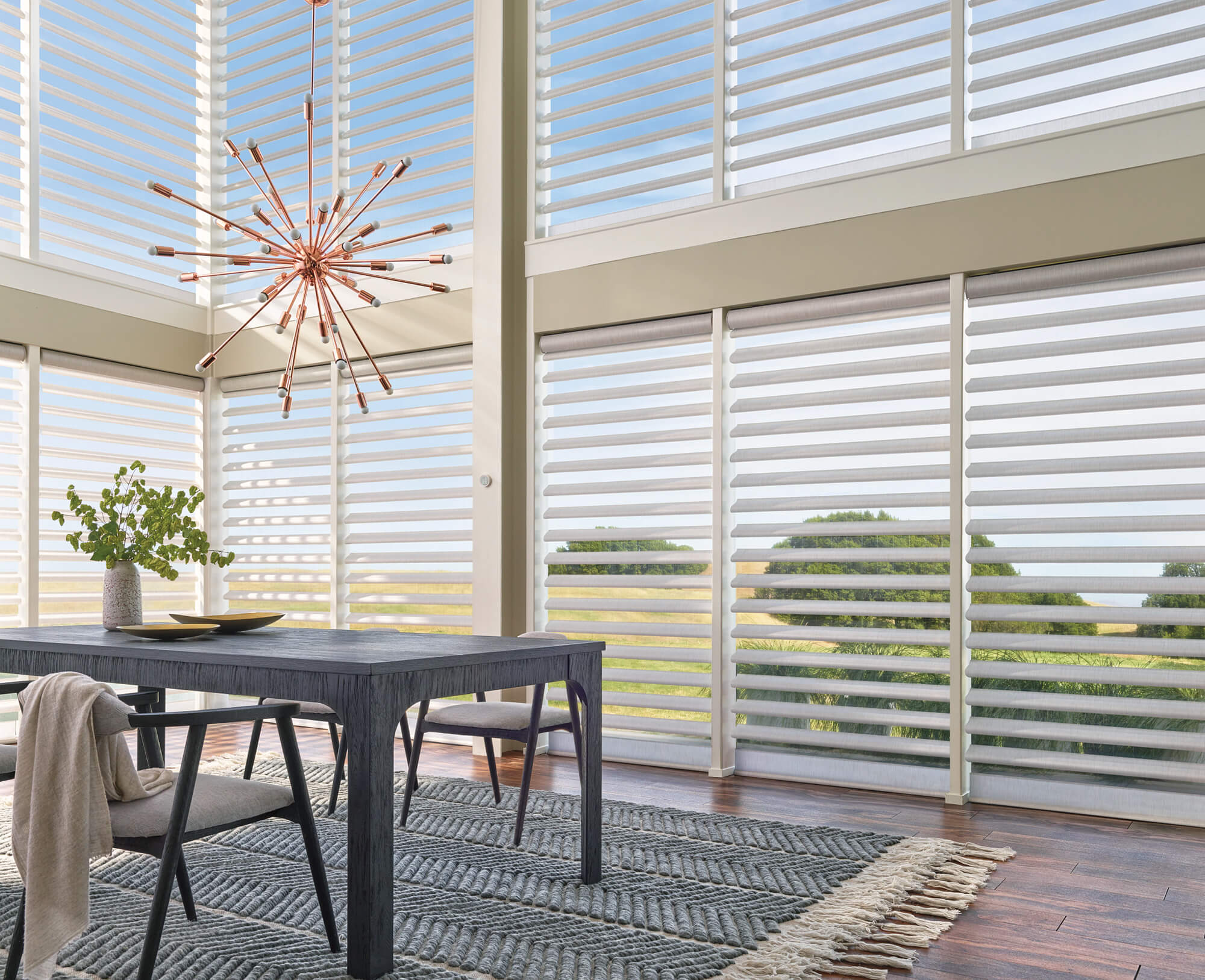 Silhouette Halo Clearview PowerView dining room
