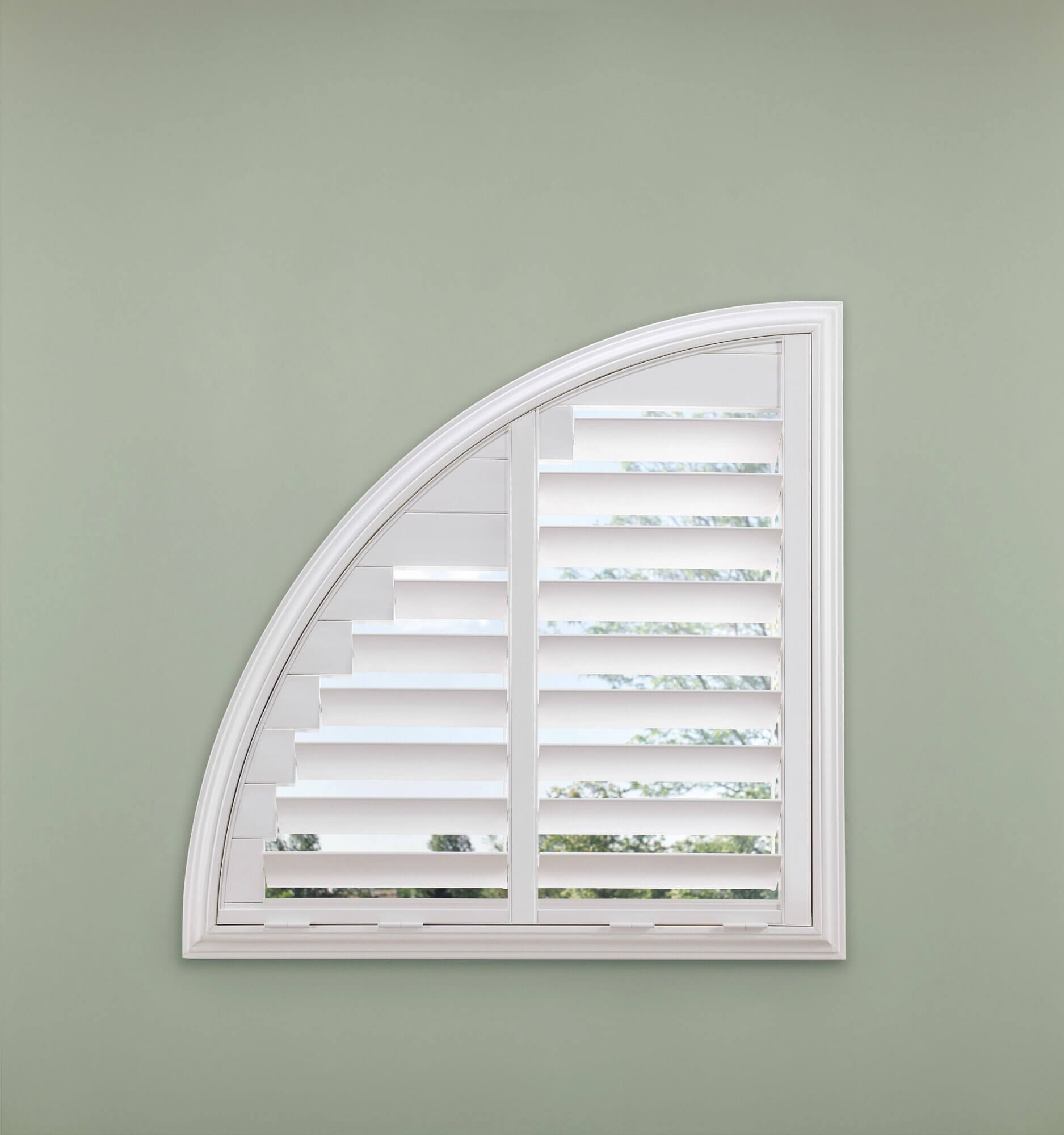 specialty shape quarter circle window palm beach shutters