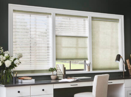 Alta Honeycomb Shades with Hybrid 2" pleat