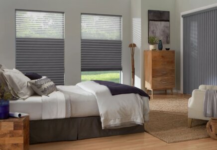 Alta Honeycomb Shades with Hybrid 2" pleat