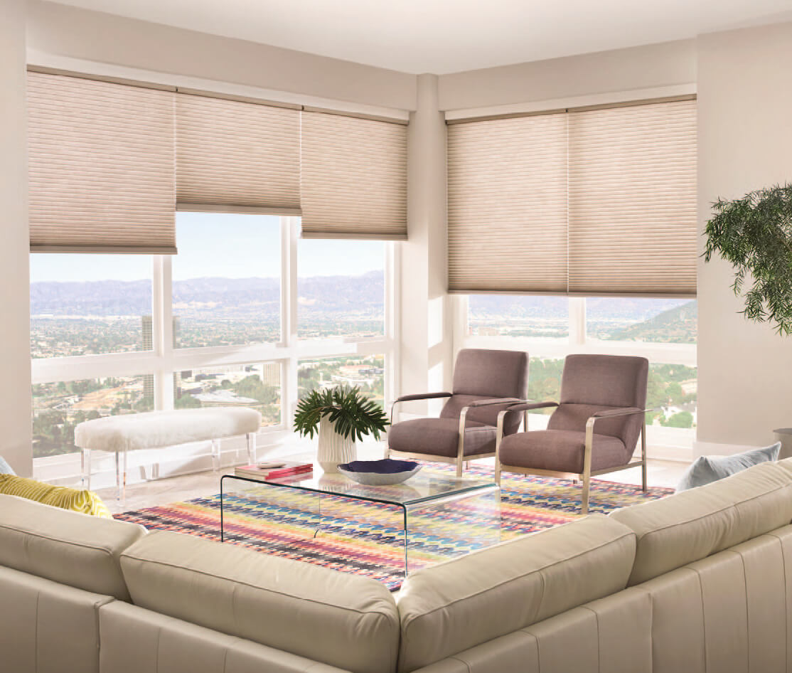 Alta Softstyle honeycomb shades living